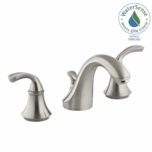 Kohler Forte Widespread - Shown in Vibrant Brushed Nickel BN